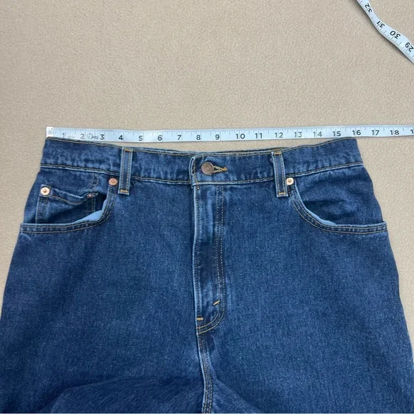 Vtg Levi's 551 Jeans Womens 14P Dark Wash Blue USA 90s Relaxed Tapered High Rise - Picture 6 of 9